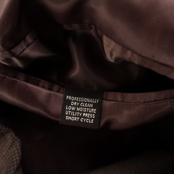 Jos A Bank Jacket M 40R Brown Houndstooth 100% Wool Cashmere Blazer Sport Coat - Picture 9 of 16